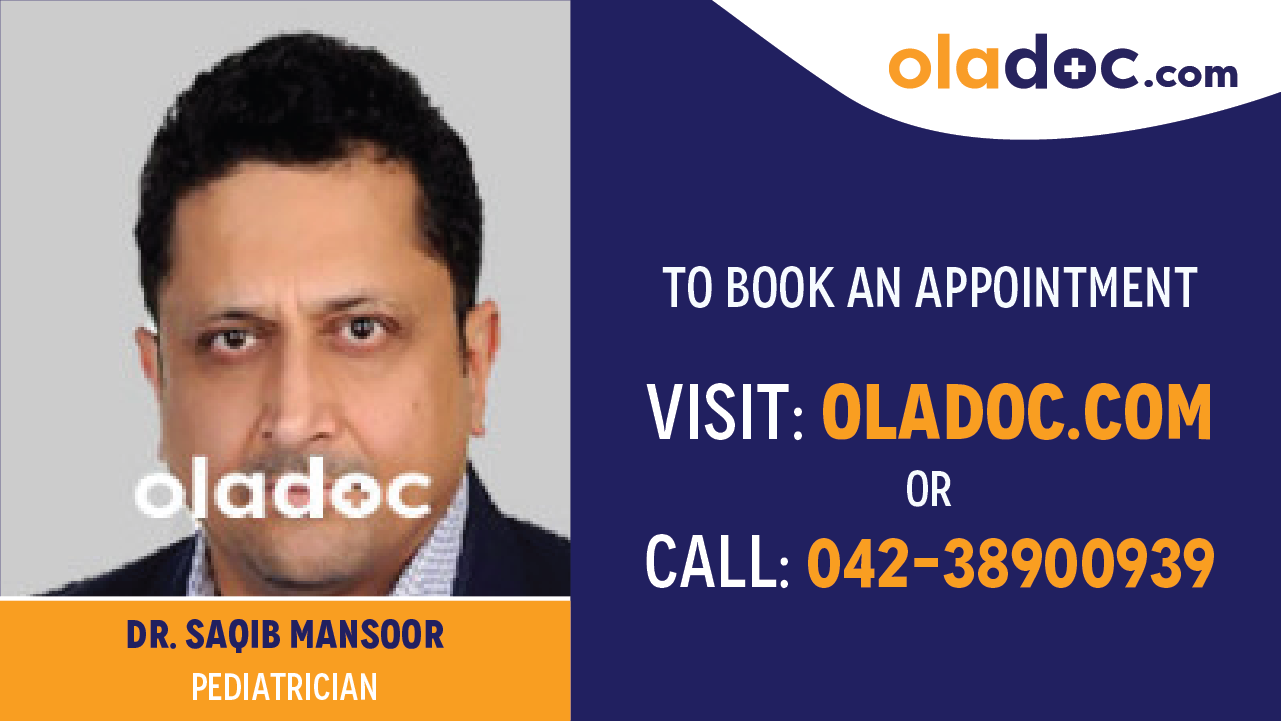 Book appointment with Dr.Saqib Mansoor-best Pediatrician in Lahore